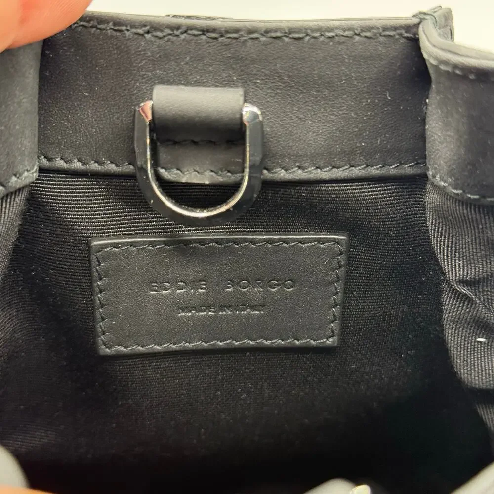 Eddie Borgo Mini Pepper Pochette Calf Leather Sterling Silver Designer Tulip Bag - Picture 6 of 13